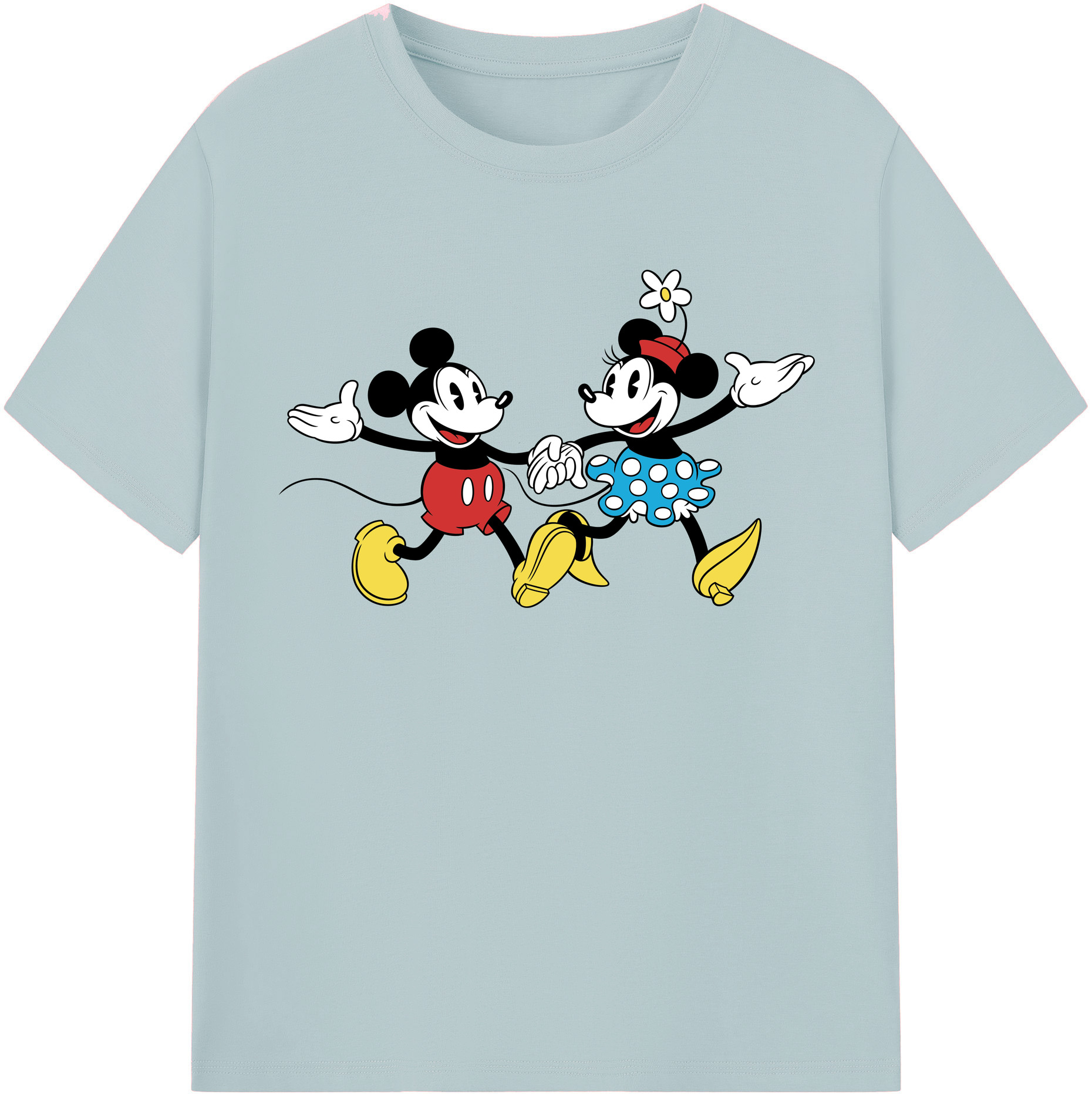 （画像用） ミッキーマウス Mickey Mouse 綿100％半袖Tシャツ（フロントプリント）